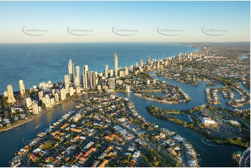 Sunset Aerial Photo Surfers Paradise QLD Aerial Photography