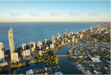 Sunset Aerial Photo Surfers Paradise QLD Aerial Photography