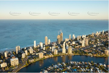 Sunset Aerial Photo Surfers Paradise QLD Aerial Photography