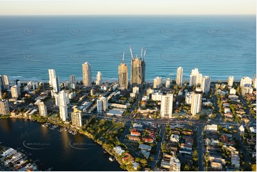 Sunset Aerial Photo Surfers Paradise QLD Aerial Photography