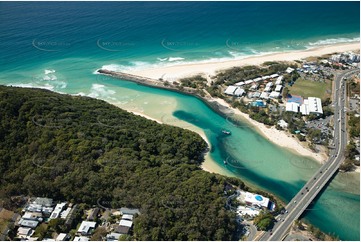 Dredging at Tallebudgera Creek QLD Aerial Photography