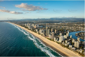 Sunrise Aerial Photo Surfers Paradise QLD Aerial Photography