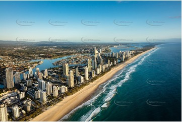 Sunrise Aerial Photo Surfers Paradise QLD Aerial Photography