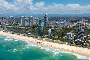 Hobie Cats on Main Beach Gold Coast QLD Aerial Photography