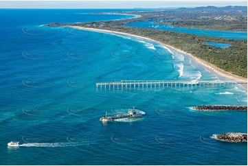 Sand Dredging Tweed River Bar Aerial Photography