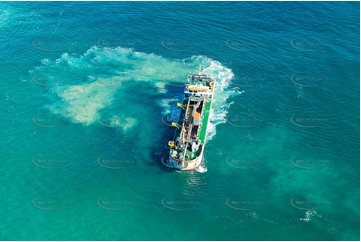 Sand Dredging Tweed River Bar Aerial Photography