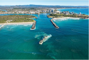 Sand Dredging Tweed River Bar Aerial Photography