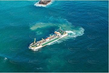 Sand Dredging Tweed River Bar Aerial Photography