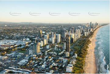 Sunrise Aerial Photo Mermaid Beach QLD Aerial Photography