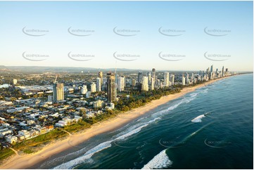 Sunrise Aerial Photo Mermaid Beach QLD Aerial Photography