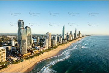 Sunrise Aerial Photo Surfers Paradise QLD Aerial Photography