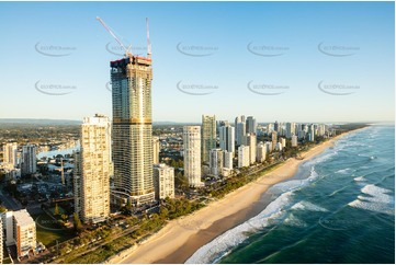 Sunrise Aerial Photo Surfers Paradise QLD Aerial Photography