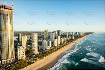 Sunrise Aerial Photo Surfers Paradise QLD Aerial Photography