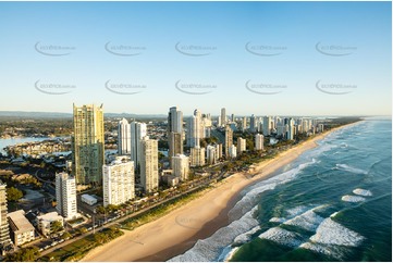 Sunrise Aerial Photo Surfers Paradise QLD Aerial Photography