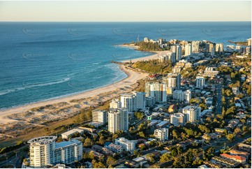 Sunset Aerial Photo Coolangatta QLD Aerial Photography