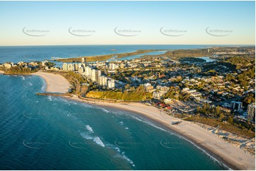 Sunset Aerial Photo Coolangatta QLD Aerial Photography