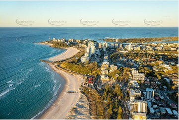 Sunset Aerial Photo Coolangatta QLD Aerial Photography