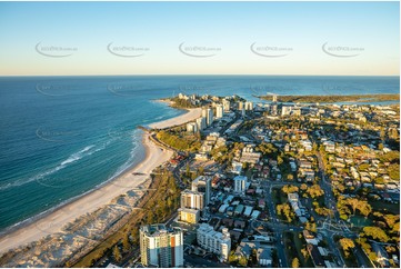 Sunset Aerial Photo Coolangatta QLD Aerial Photography