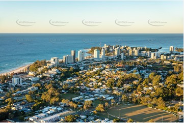 Sunset Aerial Photo Coolangatta QLD Aerial Photography