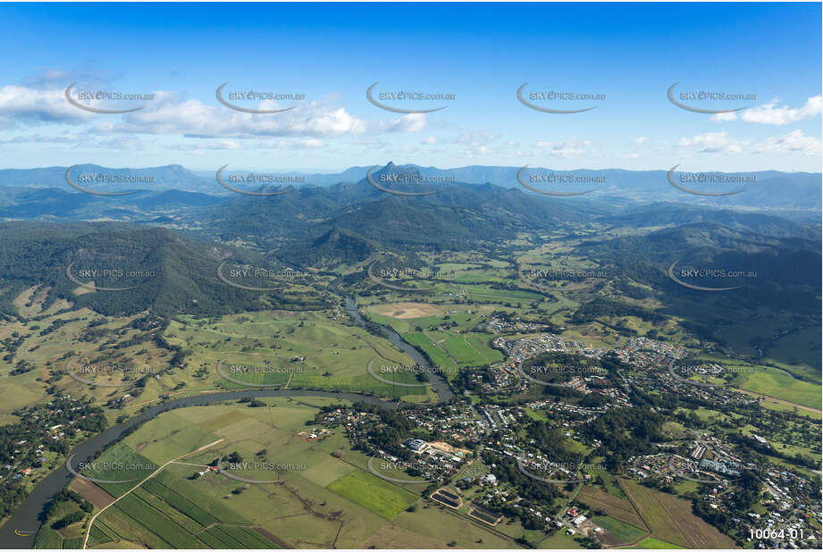 Murwillumbah with Mount Warning in the background. NSW Aerial Photography