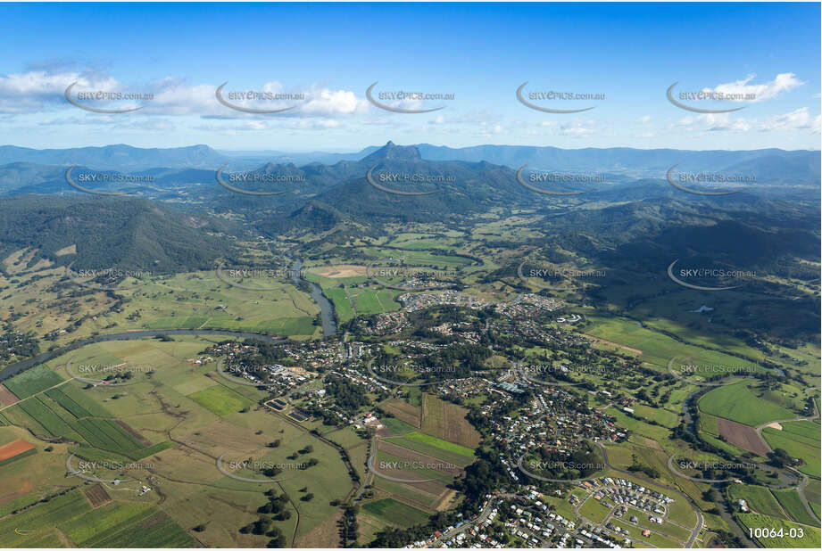 Murwillumbah with Mount Warning in the background. NSW Aerial Photography