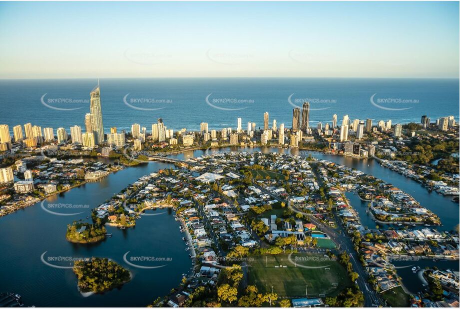 Sunset Aerial Photo Surfers Paradise QLD Aerial Photography