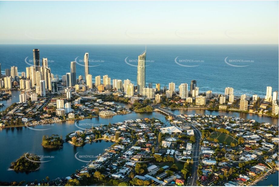 Sunset Aerial Photo Surfers Paradise QLD Aerial Photography