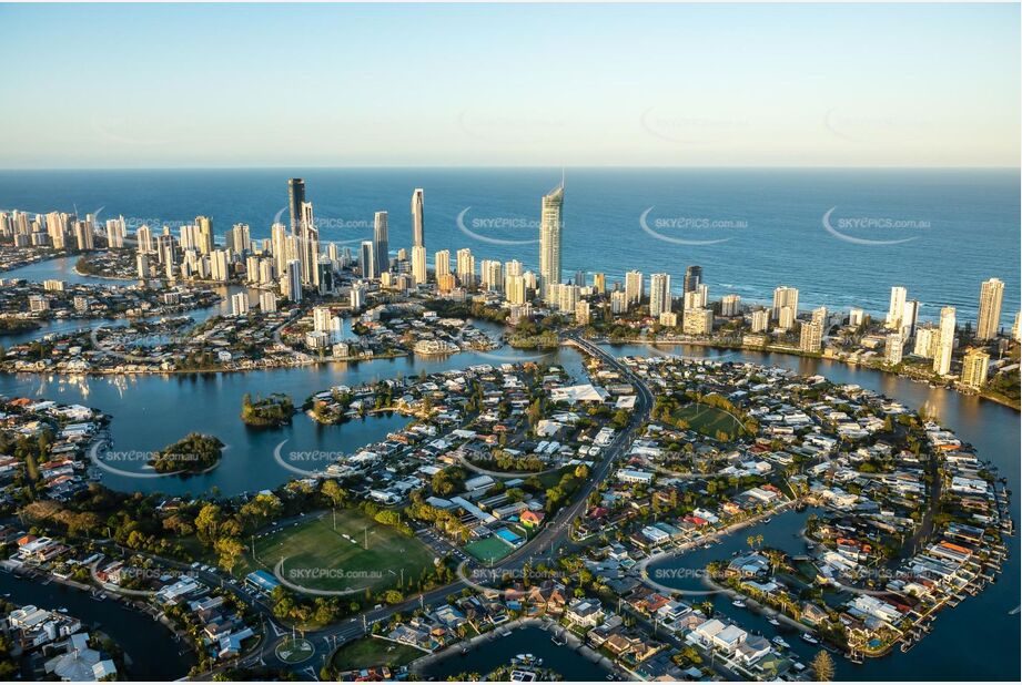 Sunset Aerial Photo Surfers Paradise QLD Aerial Photography