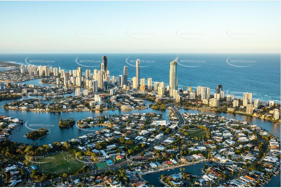 Sunset Aerial Photo Surfers Paradise QLD Aerial Photography