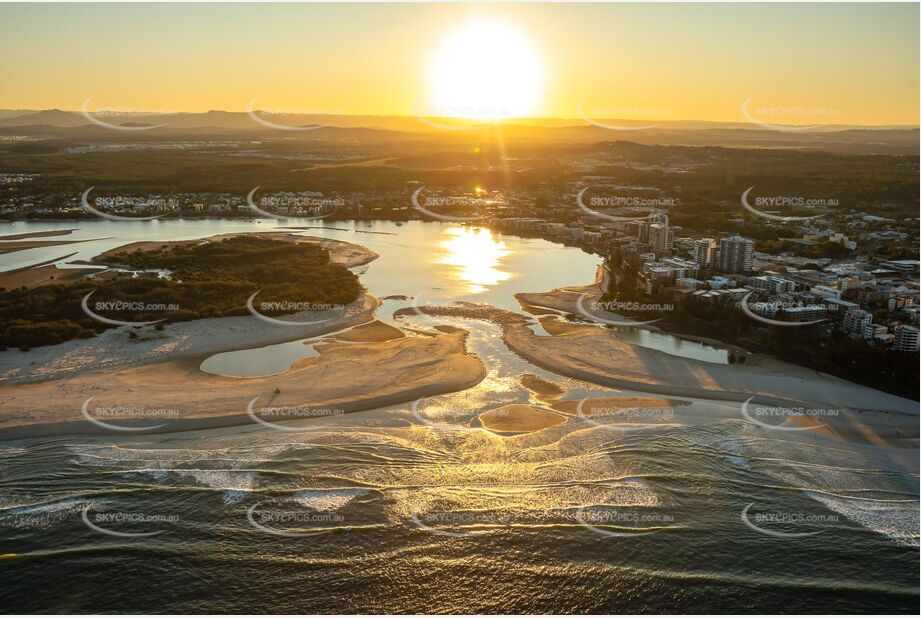 Sunset Aerial Photo Of The Old Caloundra Bar