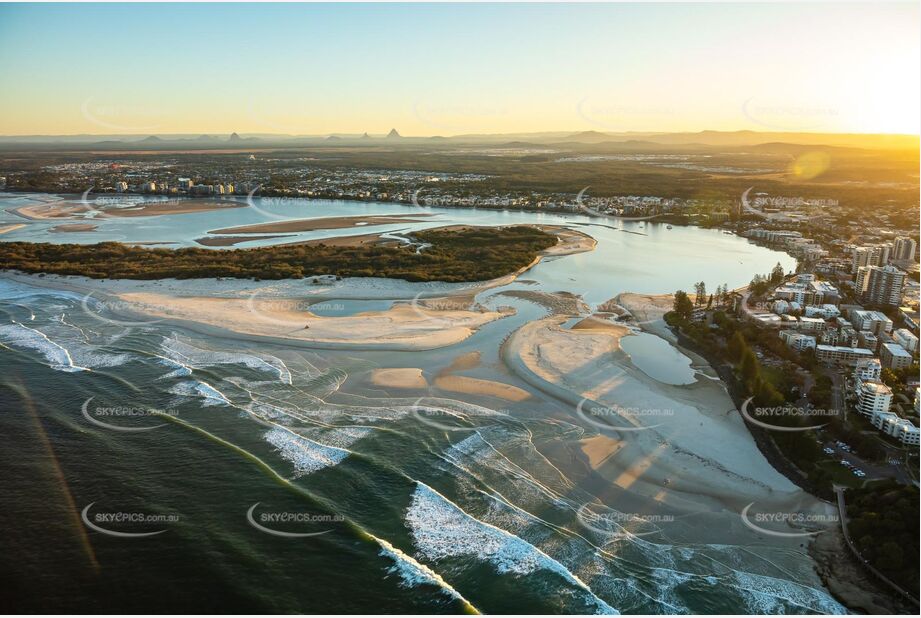 Sunset Aerial Photo Of The Old Caloundra Bar