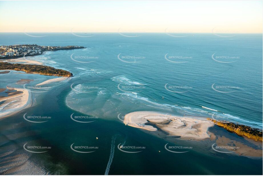 Sunset Aerial Photo of the New Caloundra Bar