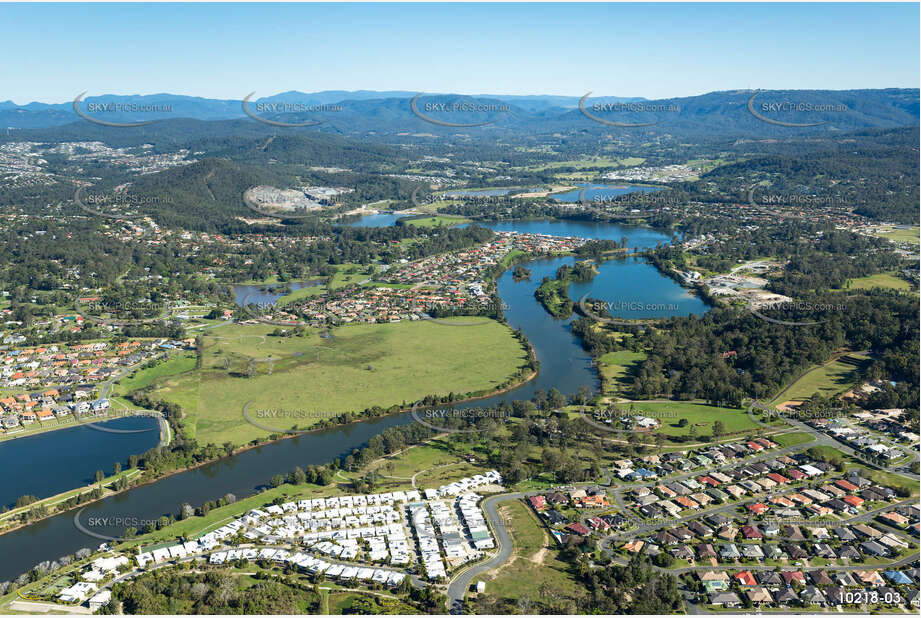 The Coomera River at Upper Coomera QLD Aerial Photography