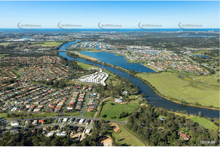 The Coomera River at Upper Coomera QLD Aerial Photography