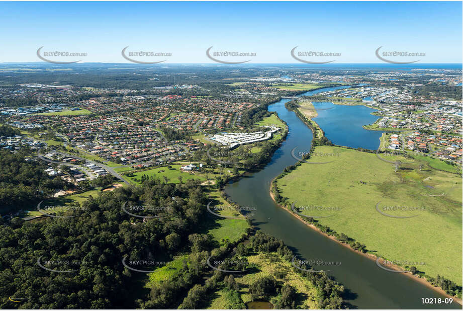 The Coomera River at Upper Coomera QLD Aerial Photography