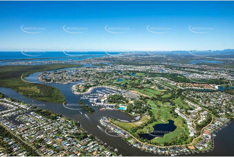 Aerial Photo Sanctuary Cove Hope Island QLD