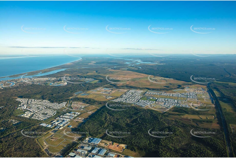 Sunset Aerial Photo Bells Creek QLD Aerial Photography