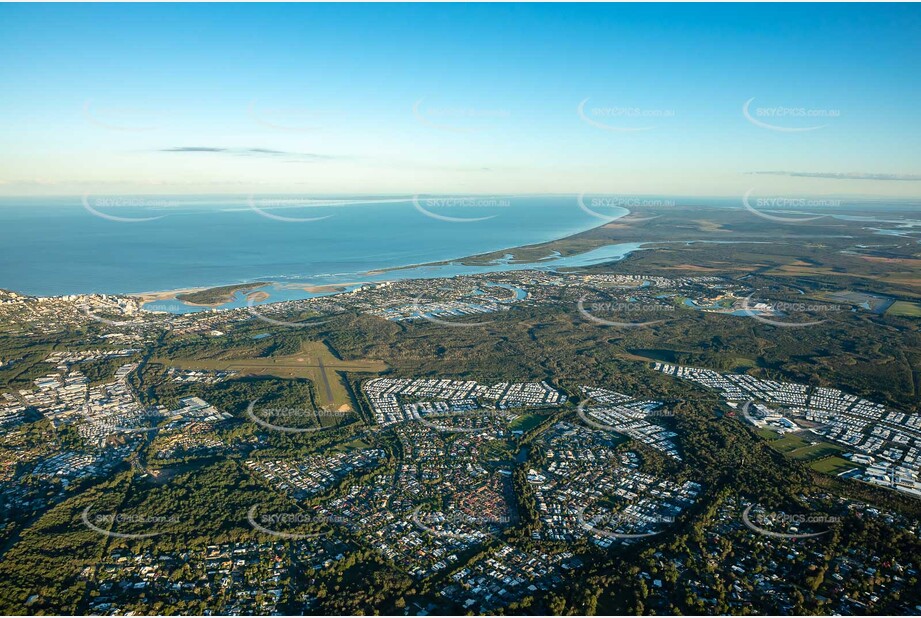 Sunset Aerial Photo Caloundra West QLD Aerial Photography