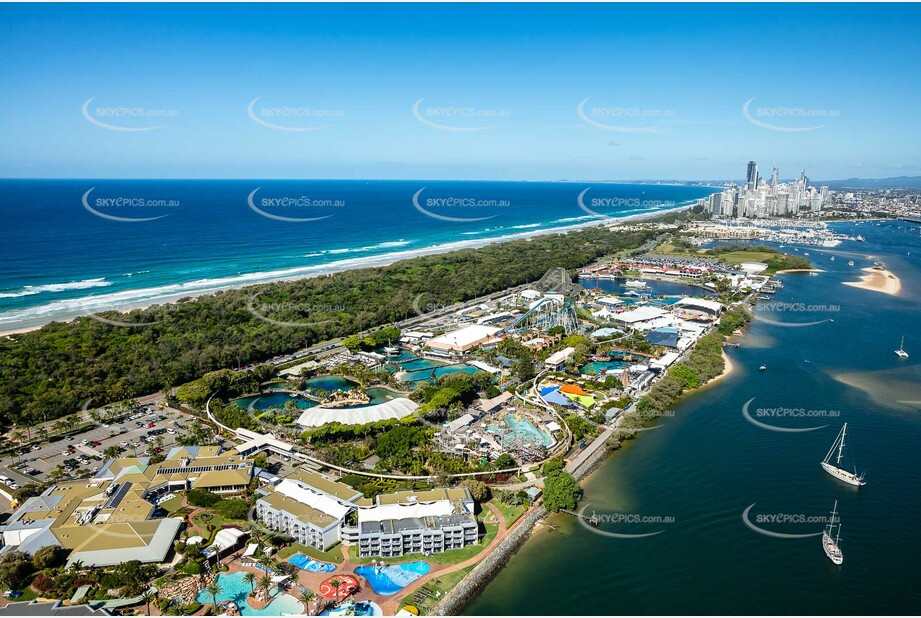 Aerial Photo of Sea World Gold Coast QLD