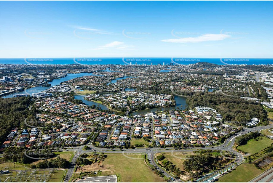 Aerial Photo Varsity Lakes QLD Aerial Photography