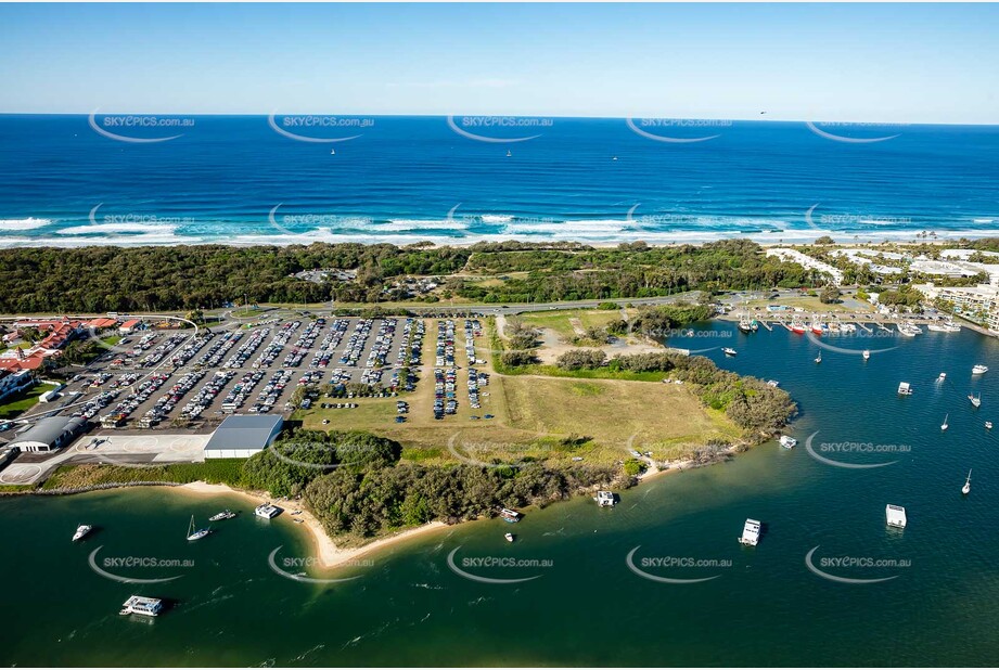 Aerial Photo of Sea World Grass Gold Coast QLD