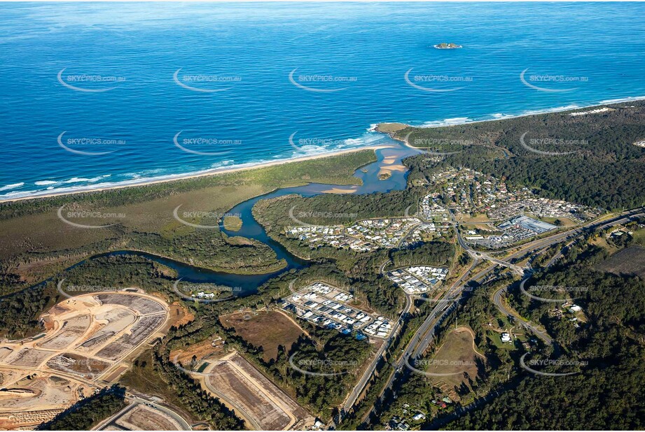 Aerial Photo Moonee Beach NSW Aerial Photography