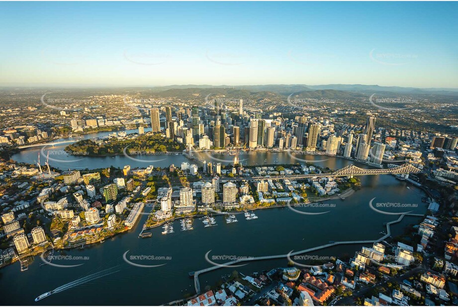 Sunrise Aerial Photo Kangaroo Point QLD Aerial Photography