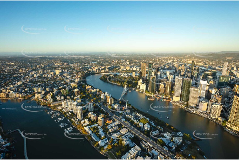 Sunrise Aerial Photo Kangaroo Point QLD Aerial Photography