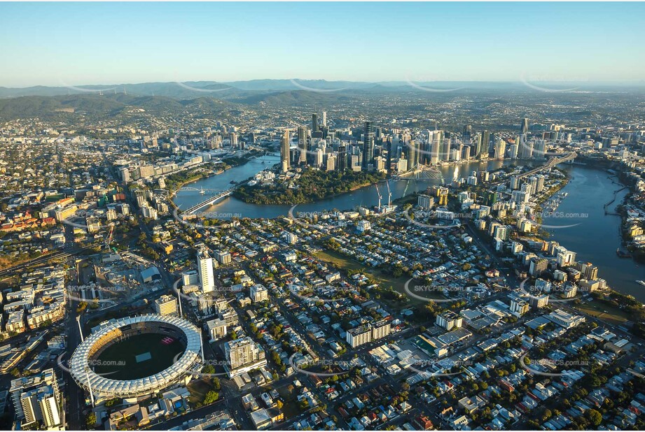 Sunrise Aerial Photo Kangaroo Point QLD Aerial Photography