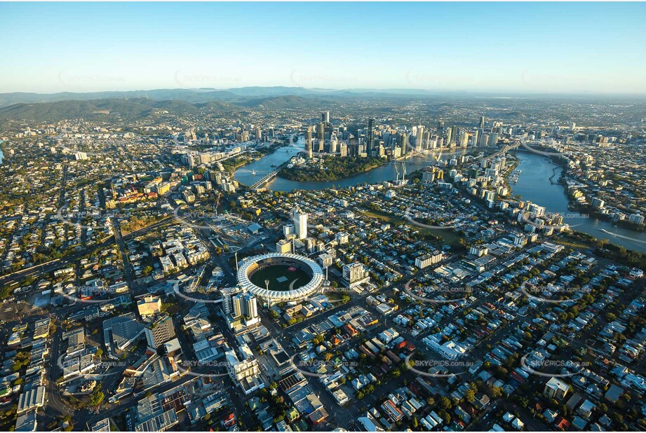 Sunrise Aerial Photo East Brisbane QLD Aerial Photography