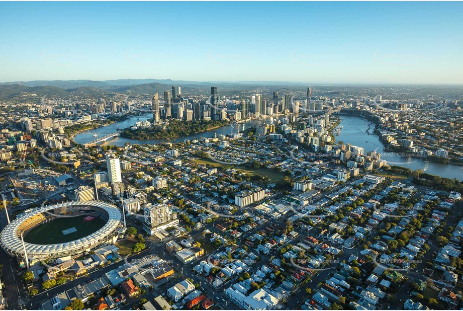 Sunrise Aerial Photo East Brisbane QLD Aerial Photography