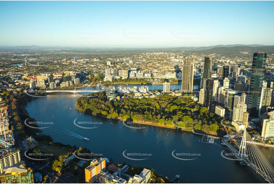 City Botanic Gardens Brisbane QLD Aerial Photography