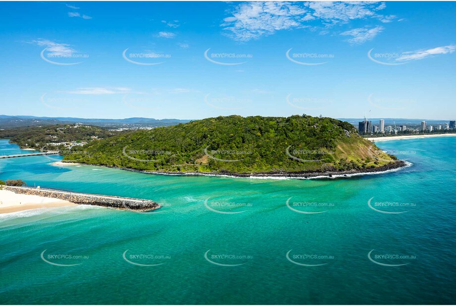 Tallebudgera Creek at Burleigh Heads QLD Aerial Photography