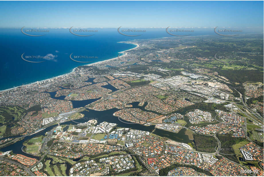 A High Aerial Photo of the Varsity Lakes Area QLD Aerial Photography